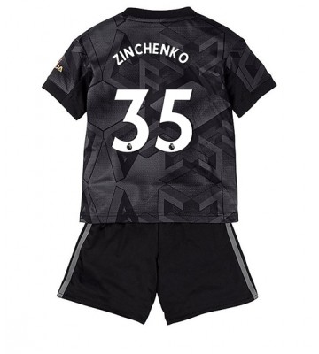 Arsenal Oleksandr Zinchenko #35 Bortedraktsett Barn 2022-23 Kortermet (+ Korte bukser)